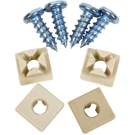 CUSTOM ACCESSORIES 4Pk Wht Licens Fastener 93322